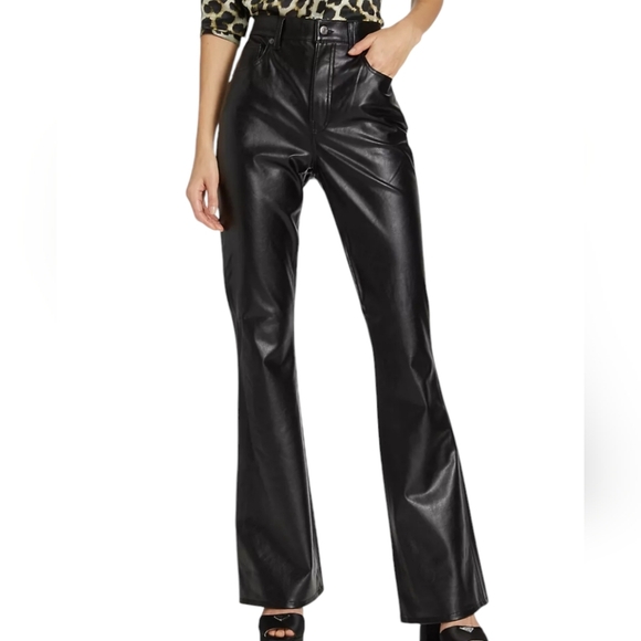 Veronica Beard Beverly Faux Leather Flared 30